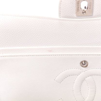 Chanel Caviar Quilted Medium Double Flap White 7 of 16