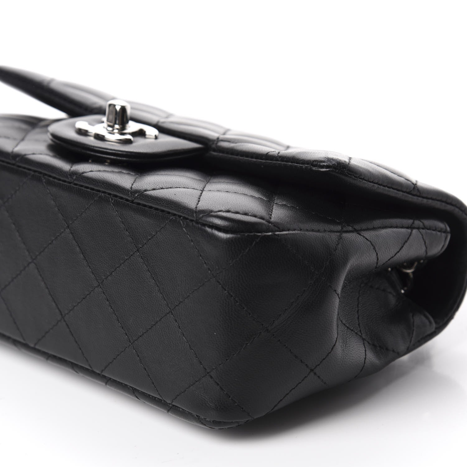 Chanel Lambskin Quilted Mini Rectangular Flap Black 7 of 10
