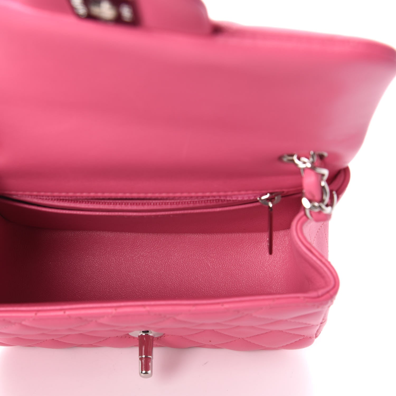 Chanel Lambskin Quilted Mini Square Flap Pink 5 of 9