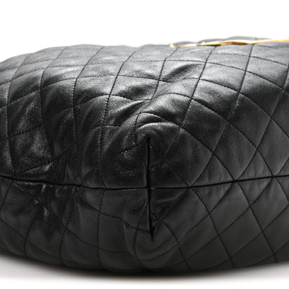 Saint Laurent Lambskin Quilted Maxi Icare Shopping Tote Black 10 of 11