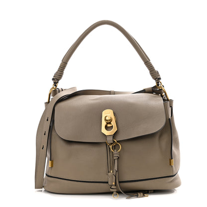 Chloe Calfskin Medium Owen Flap Bag Motty Grey 2 of 15