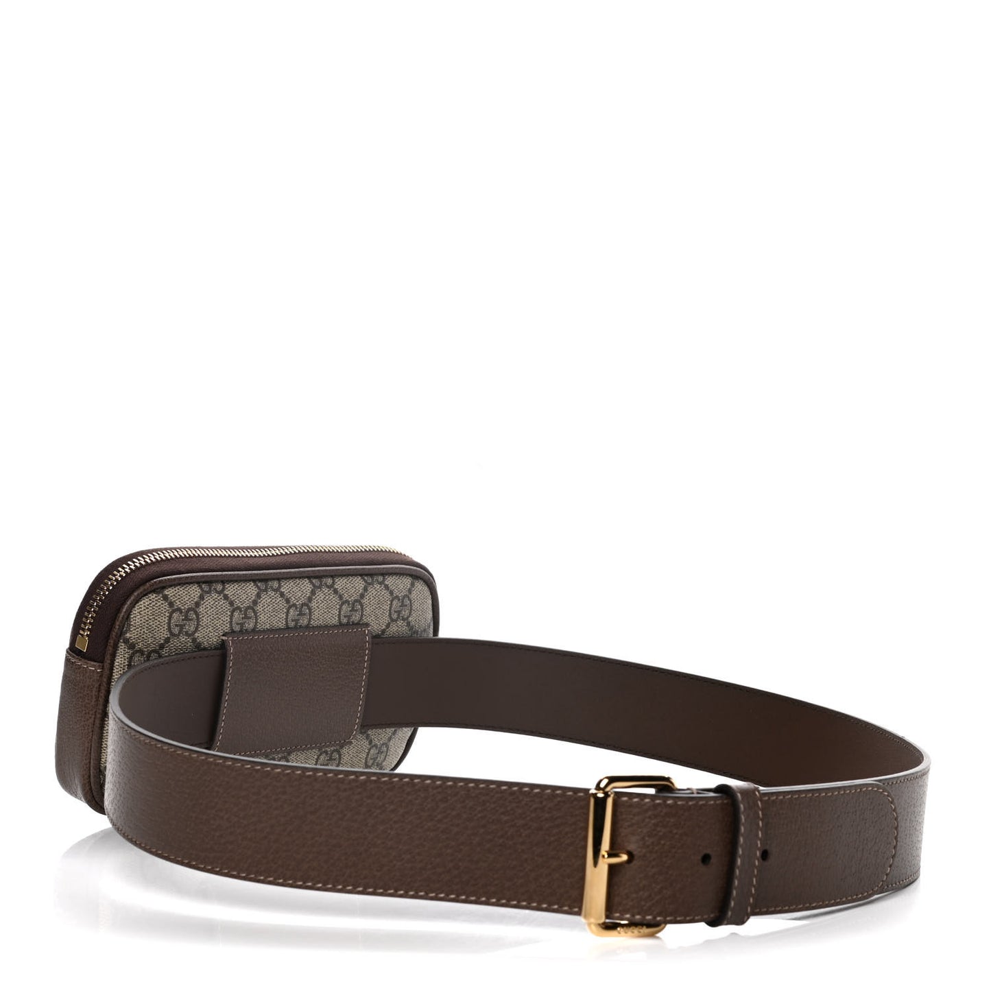 GG Supreme Monogram Web Ophidia Belted iPhone Case 95 38 Dark Brown
