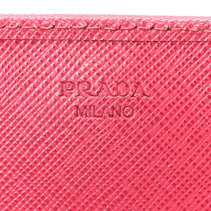 Prada Saffiano Metal Oro Chain Wallet Peonia 6 of 7