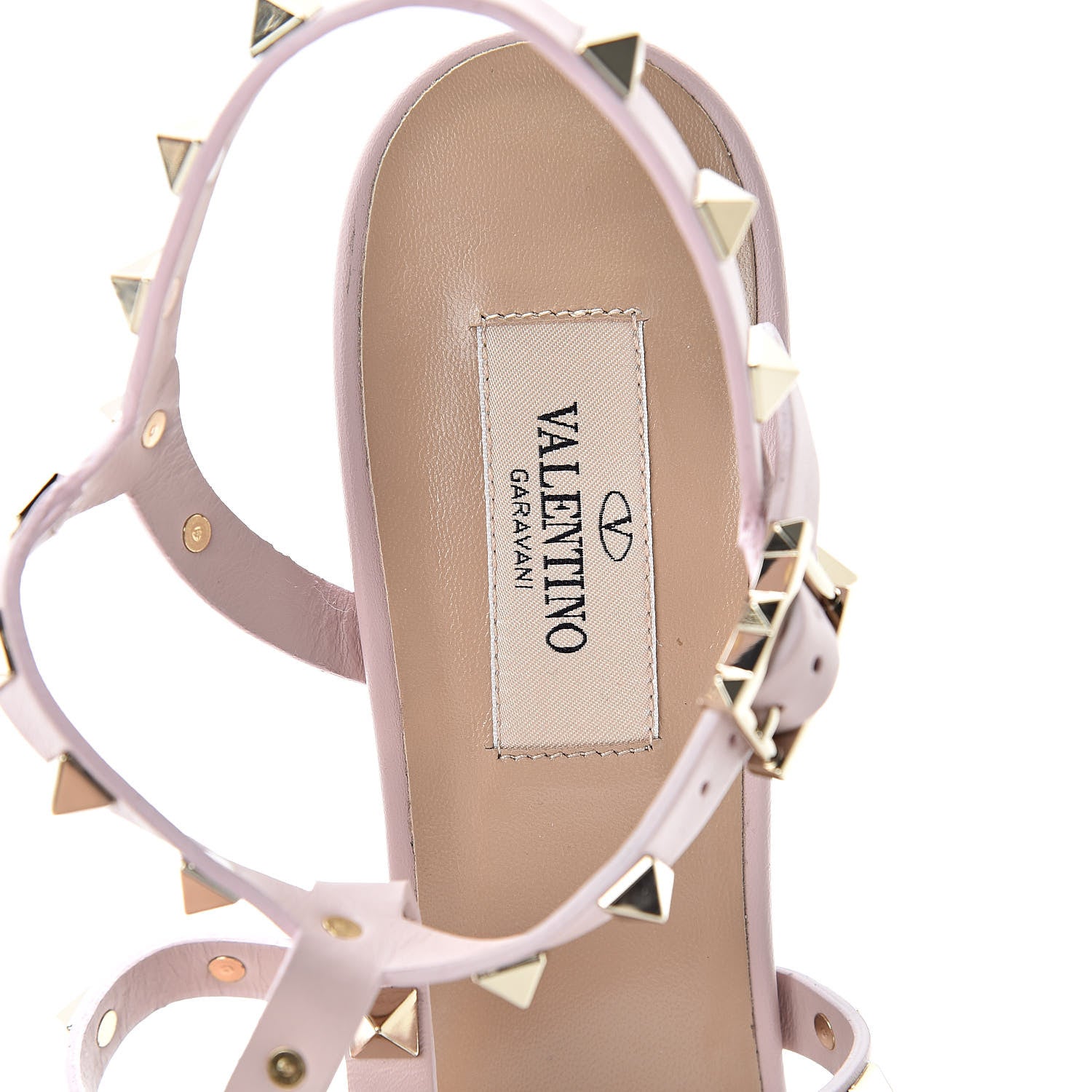 Valentino Garavani Calfskin Rockstud 60mm City Sandals 38 Water Rose 7 of 8