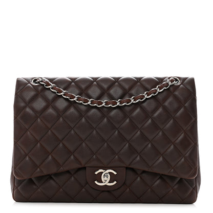 Chanel Caviar Quilted Maxi Double Flap Brown 1 of 12