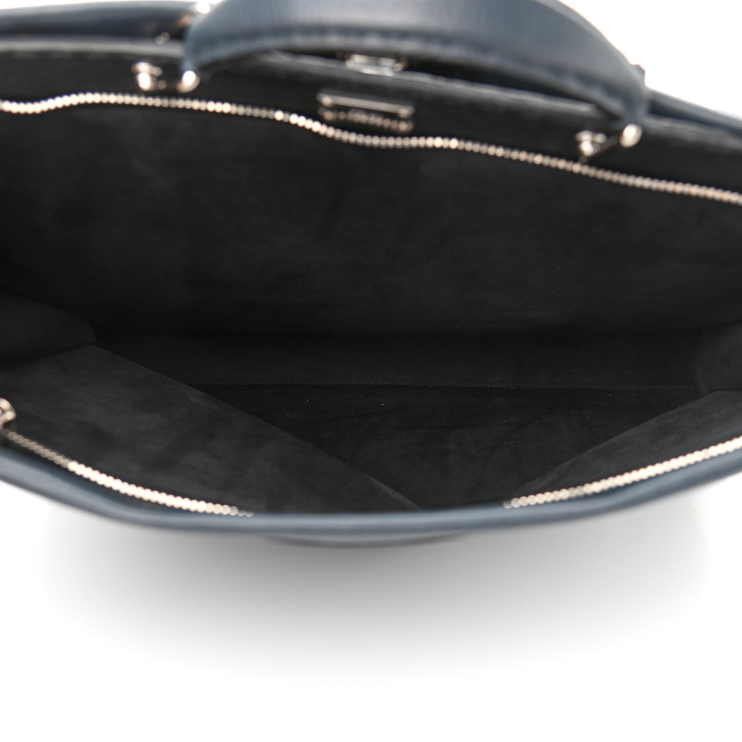 Fendi Cuoio Romano Selleria Monster Eyes Large Mens Peekaboo Iconic Essential Satchel Blue 5 of 12