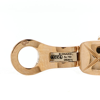 Chanel 18K Beige Gold Coco Crush Hoop Earrings 4 of 5