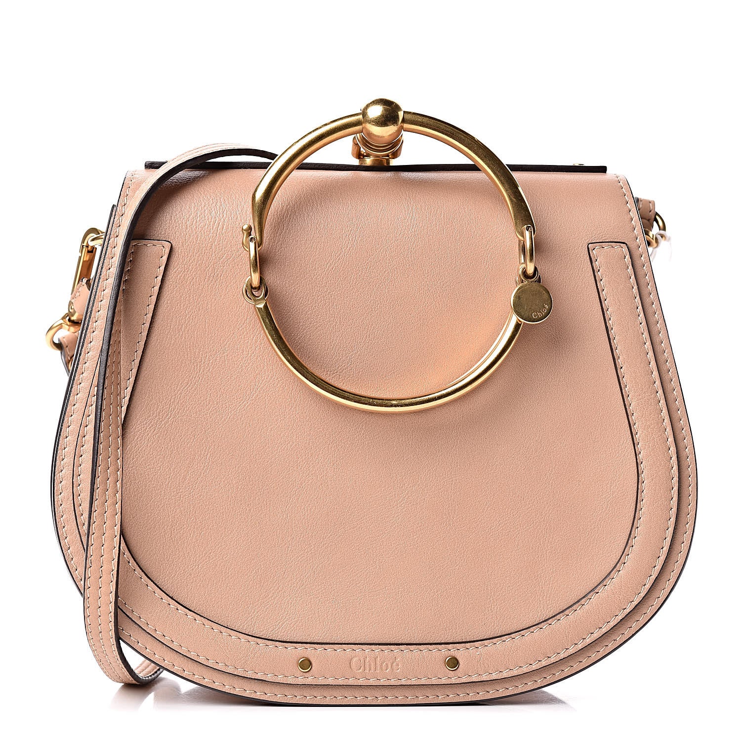 Chloe Calfskin Suede Medium Nile Bracelet Bag Biscotti Beige 1 of 9
