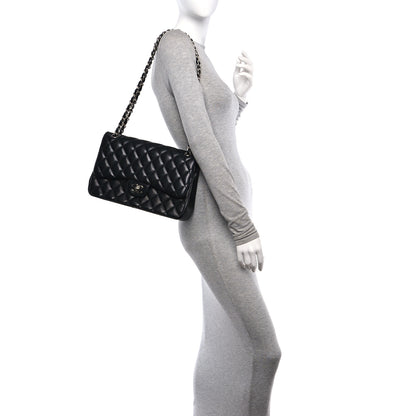 Chanel Lambskin Quilted Jumbo Double Flap Black 2 of 11