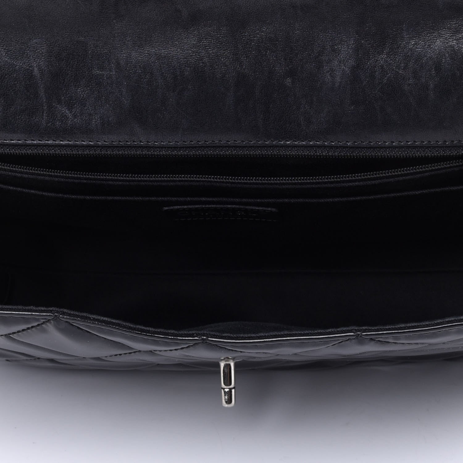 Chanel Patent Quilted Jumbo Flap Black 4 of 4