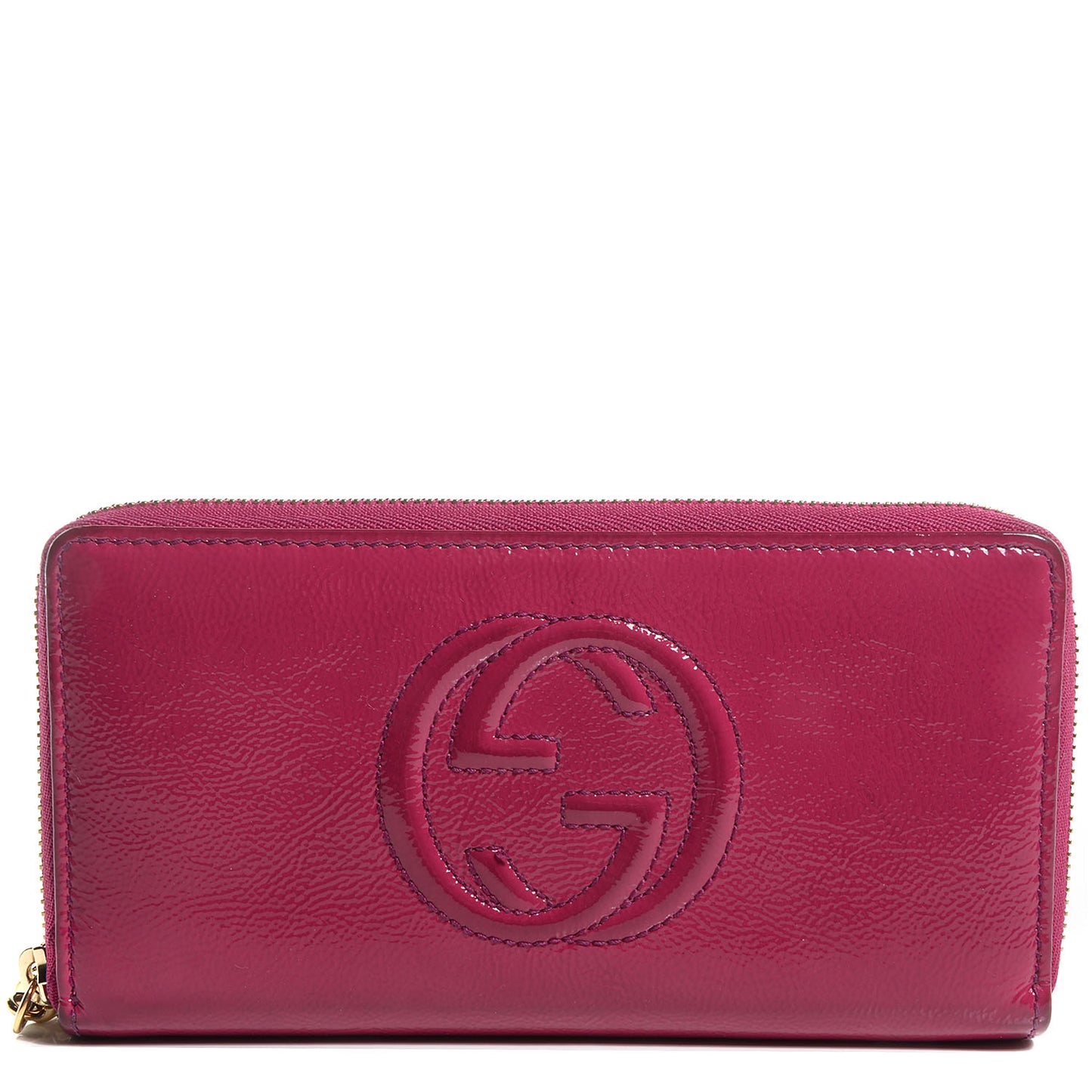 Patent Soho Zip Around Wallet Bright Bougainvillea