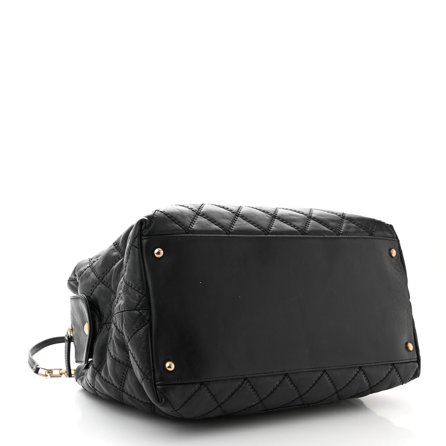 Chanel Calfskin Stitched Medium Retro Chain Tote Black 4 of 13