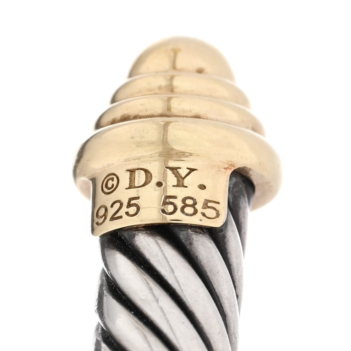 Sterling Silver 14K Yellow Gold 5mm Cable Classics Bracelet