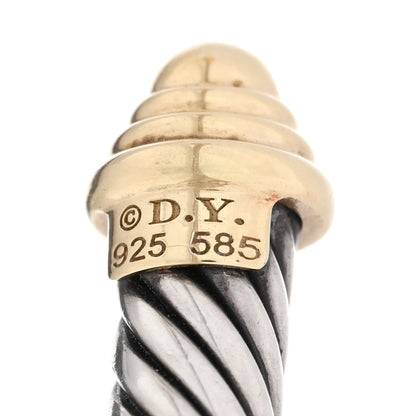 David Yurman Sterling Silver 14K Yellow Gold 5mm Cable Classics Bracelet 3 of 3