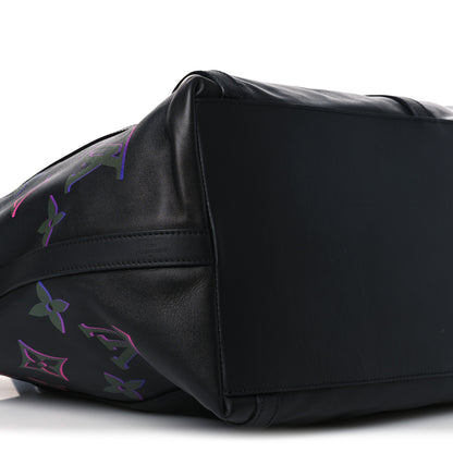 Louis Vuitton Calfskin Monogram Spotlight Comet Duffle Black Borealis 7 of 9