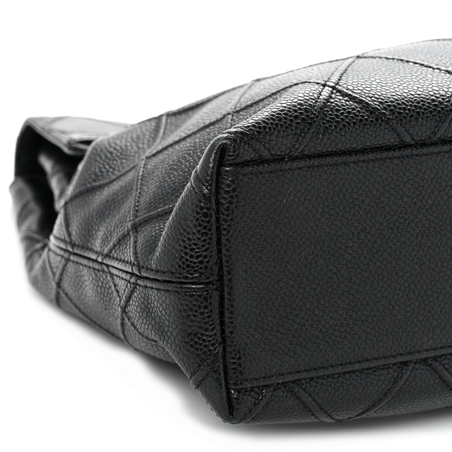 Chanel Caviar Diamond Quilted Flap Shoulder Bag Black 9 of 10