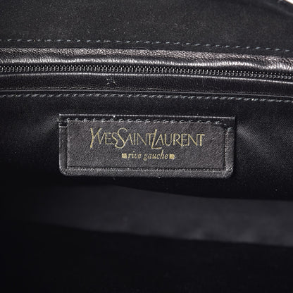 Saint Laurent Textured Patent Corset Chain Shoulder Bag Black 6 of 7