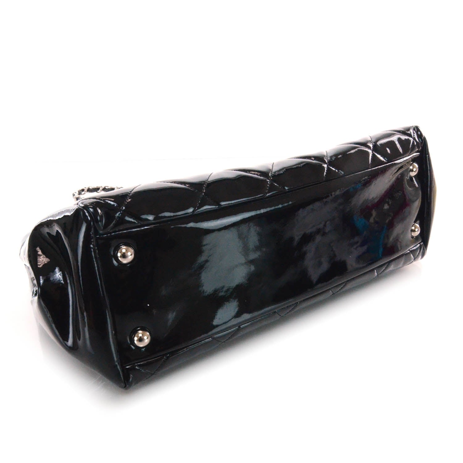 Chanel Patent Medium Cells Tote Black 4 of 10