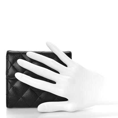 Chanel Caviar Quilted Compact Flap Wallet Black 2 of 10