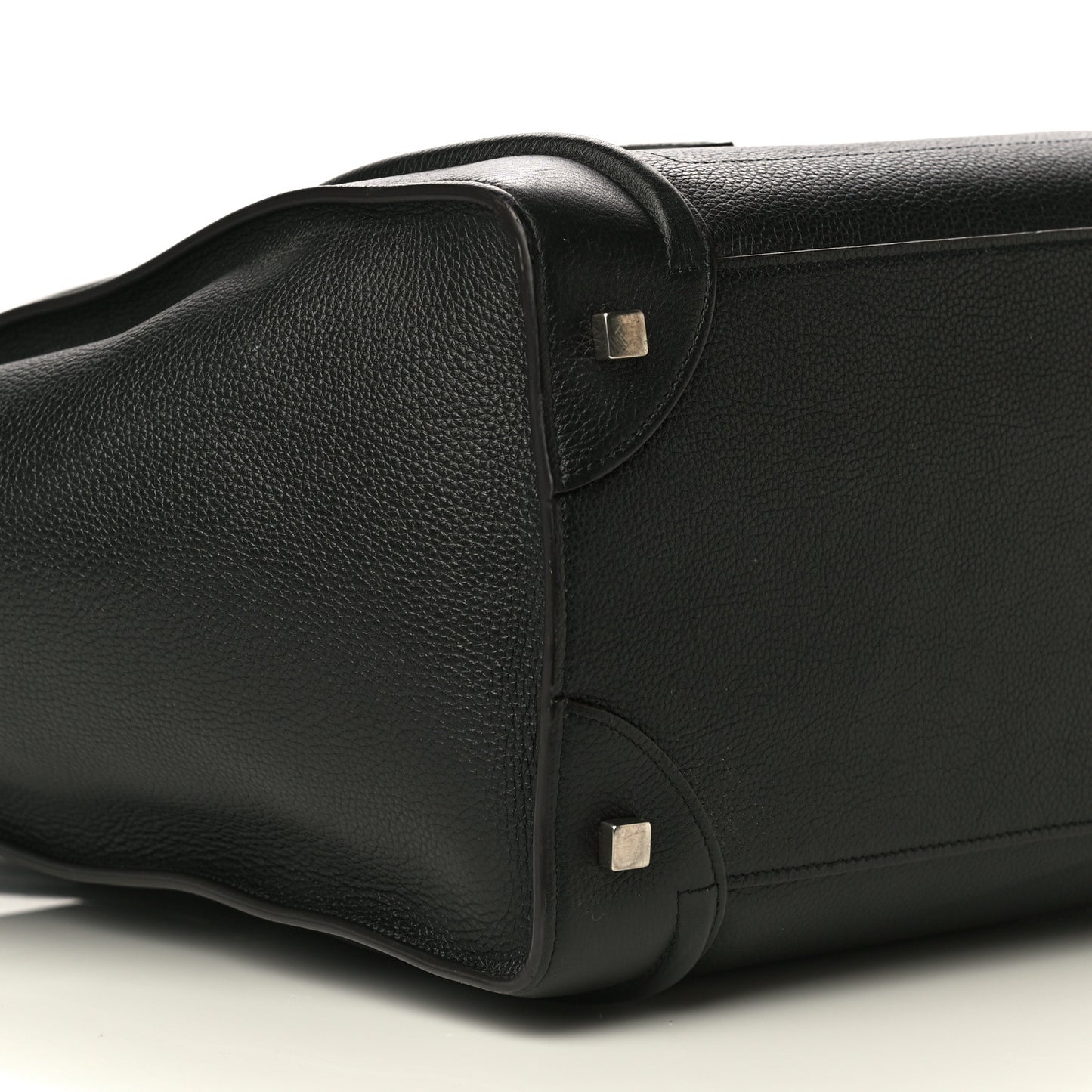 Drummed Calfskin Mini Luggage Black