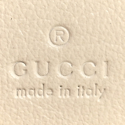 Gucci Vintage Effect Calfskin Matelasse Diagonal Torchon GG Marmont Card Case Wallet Mystic White Blue Agata 6 of 13