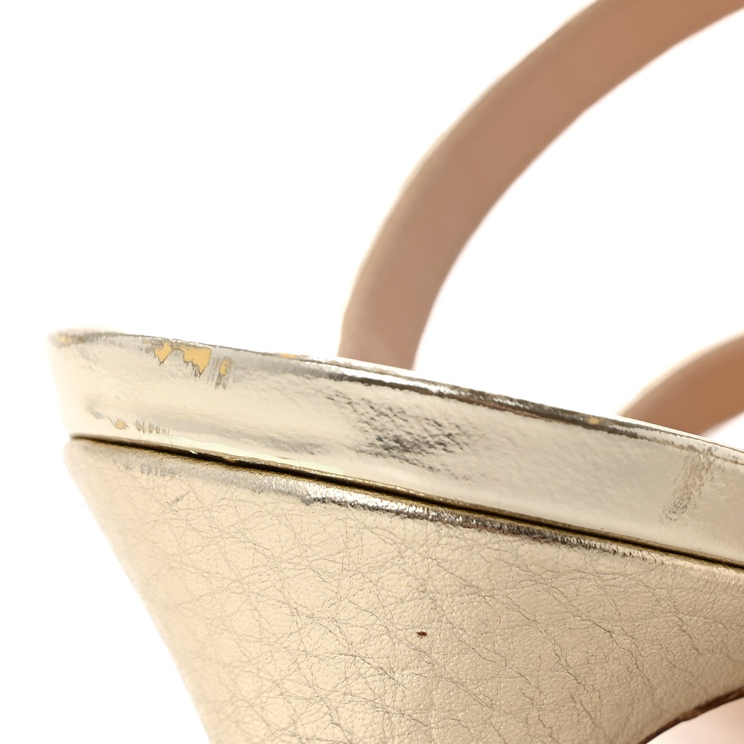 Valentino Garavani Metallic Pebbled Calfskin Rockstud 90mm Cage Mules 39 Platino 11 of 12