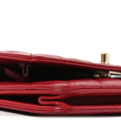 Chanel Lambskin Quilted Trendy CC Wallet On Chain WOC Red 10 of 12