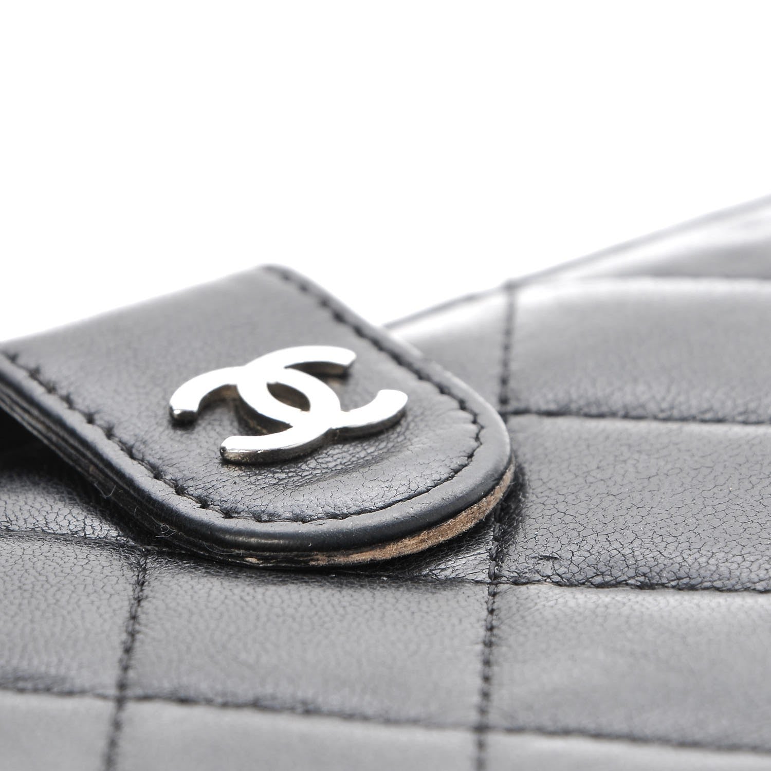Chanel Lambskin Quilted Zipped Pocket Wallet Black 10 of 11