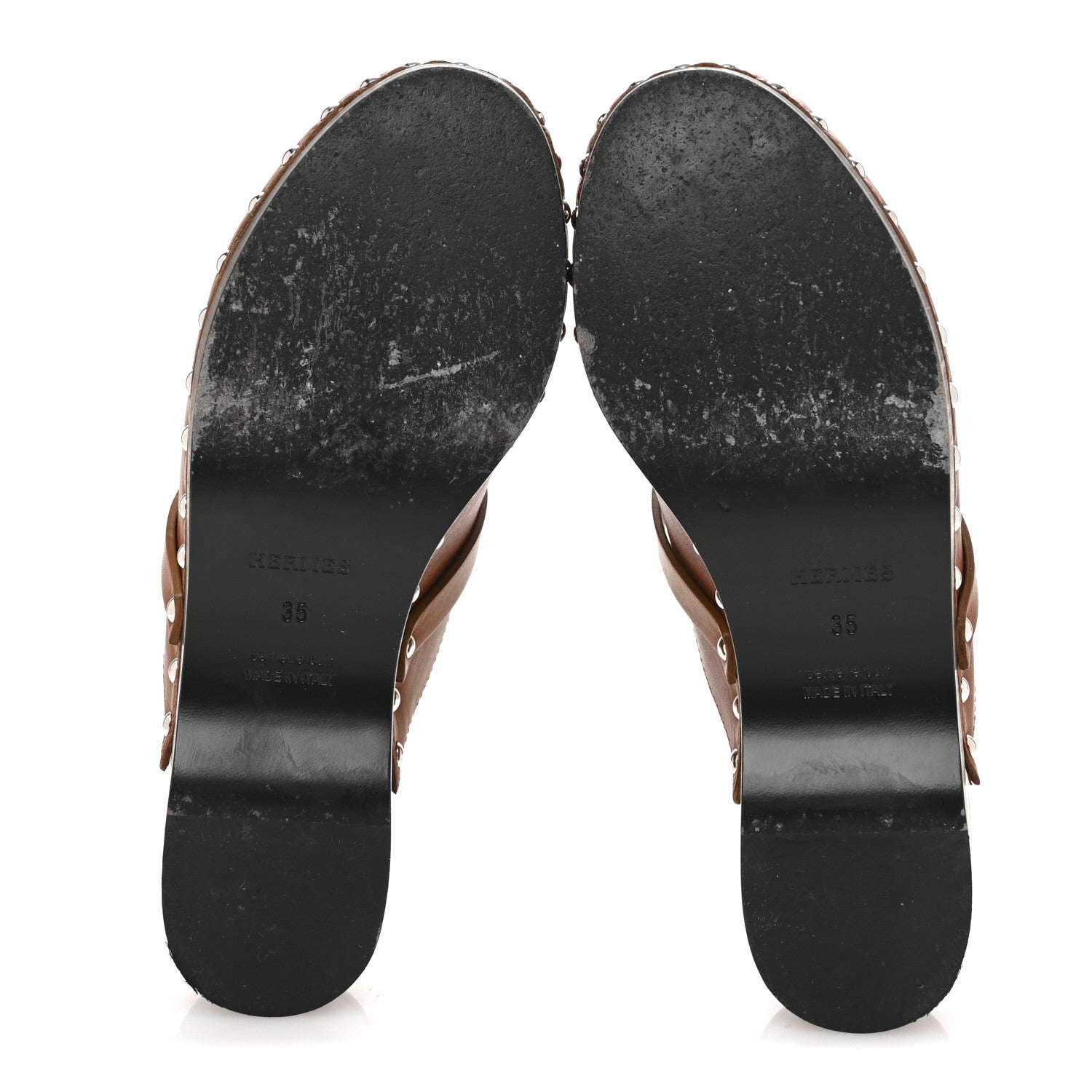 Hermes Heritage Calfskin Carlotta Mules 35 Naturel 6 of 13
