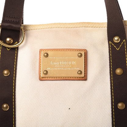 Louis Vuitton Toile Antigua Cabas GM Tote White 8 of 8