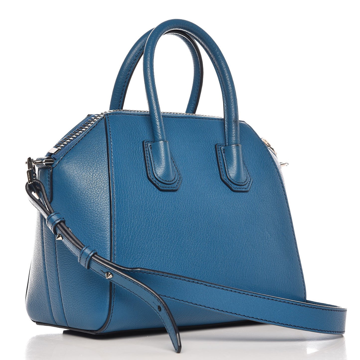 Sugar Goatskin Mini Antigona Electric Blue