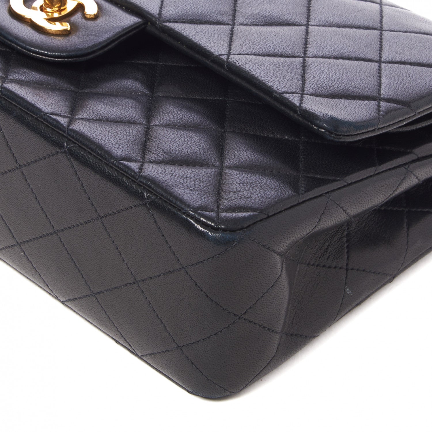 Chanel Lambskin Quilted Medium Double Flap Black 5 of 9