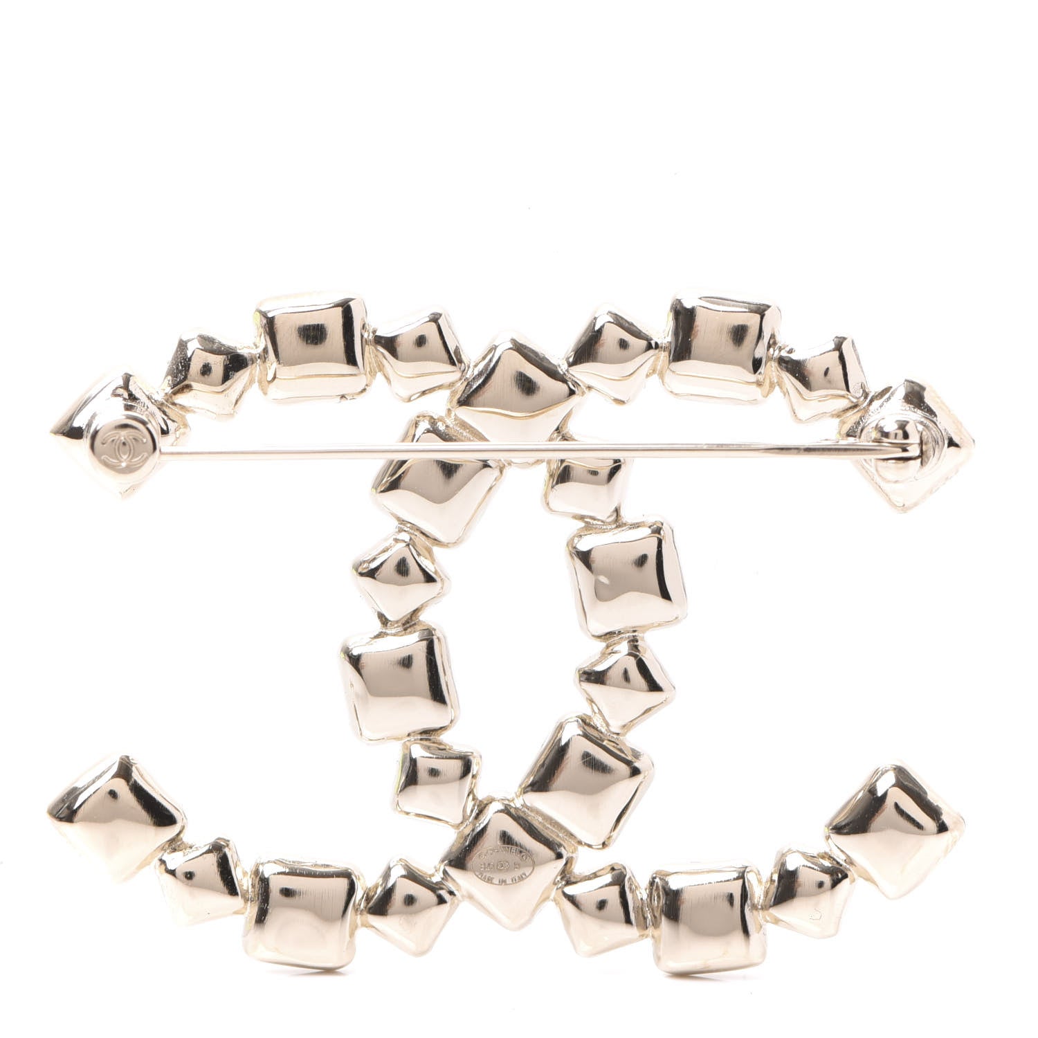 Chanel Baguette Crystal CC Brooch Gold 3 of 5