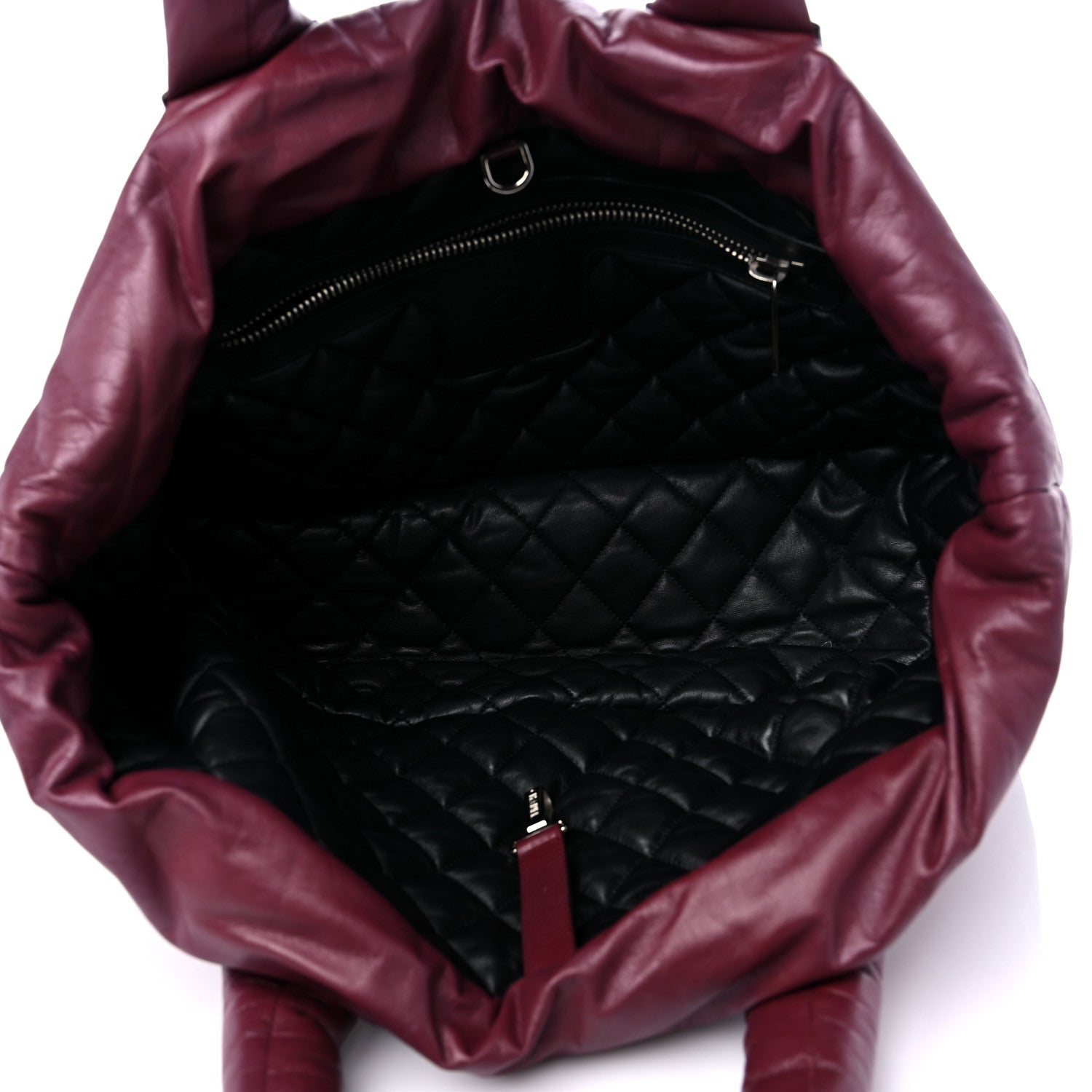Chanel Lambskin Quilted Medium Coco Cocoon Reversible Tote Black 5 of 10