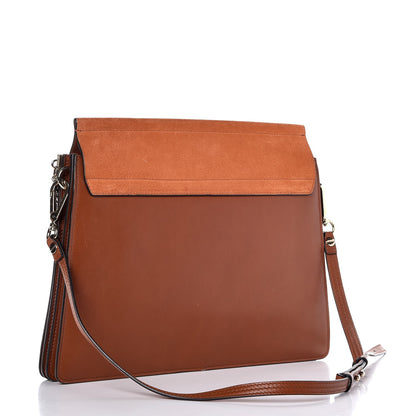 Chloe Suede Calfskin Medium Faye Shoulder Bag Tobacco 3 of 8