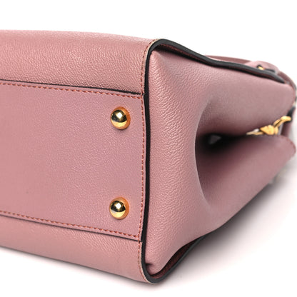 Burberry Soft Grain Calfskin Medium Buckle Tote Dusty Pink 8 of 10