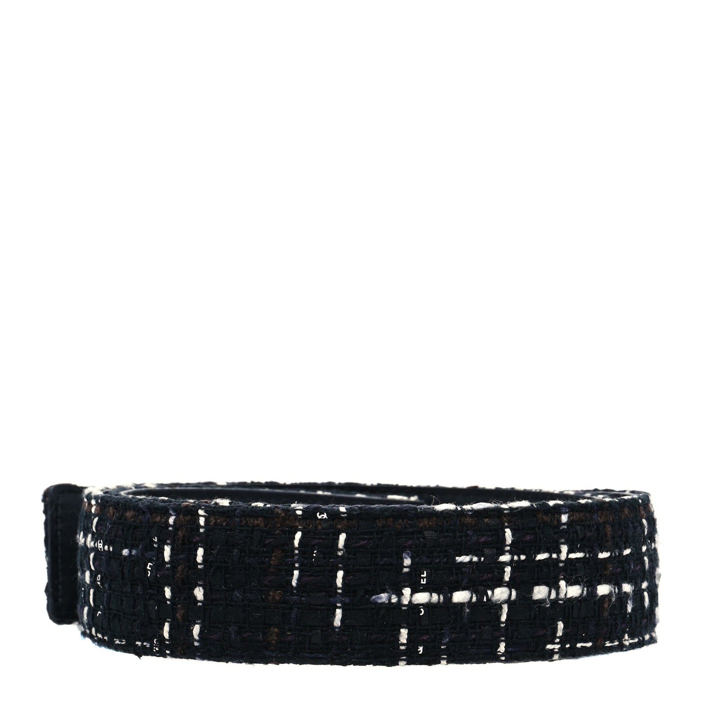 Tweed Logo Belt 75 30 Black Multicolor