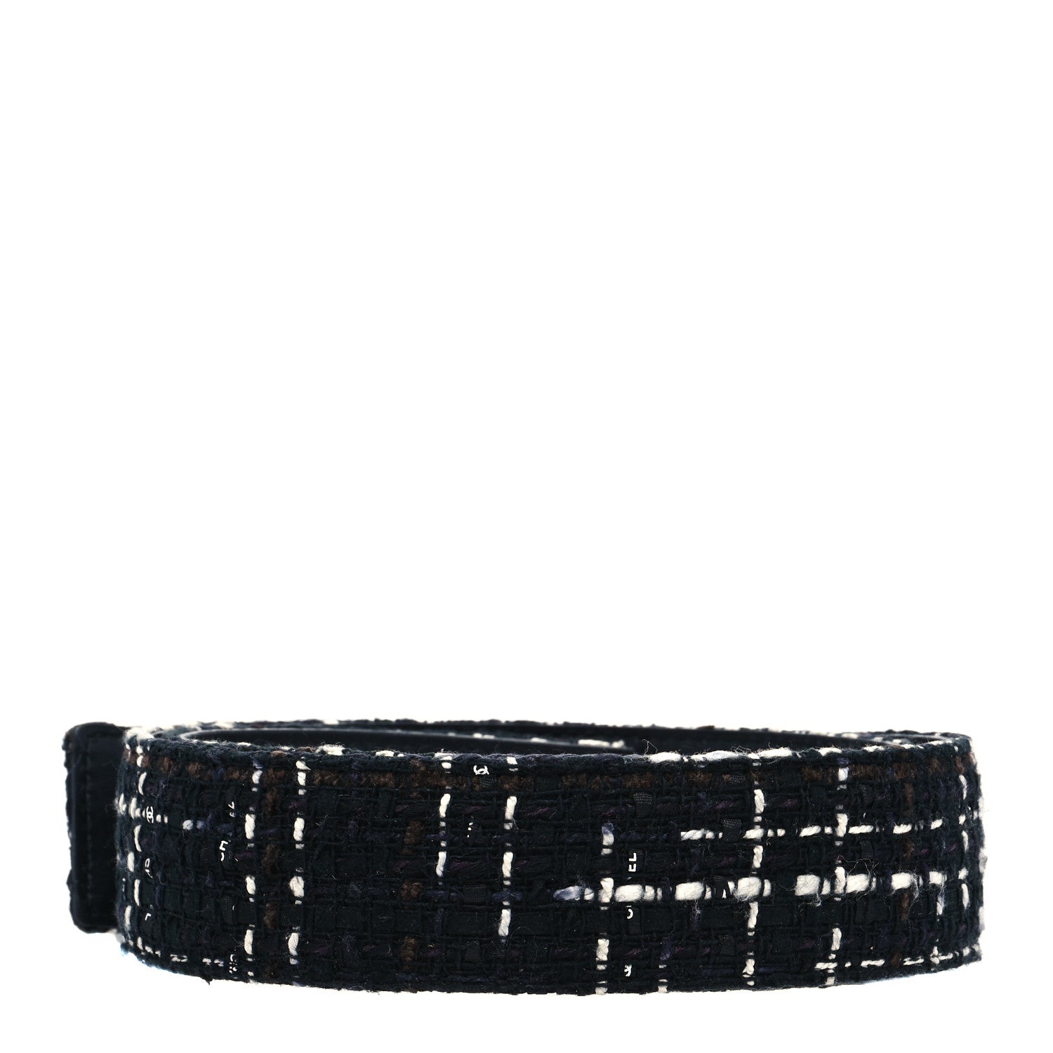 Chanel Tweed Logo Belt 75 30 Black Multicolor 2 of 5