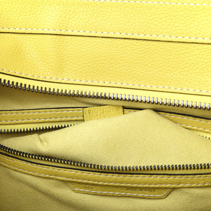 Celine Drummed Calfskin Mini Luggage Citron 9 of 18
