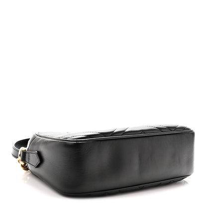 Gucci Calfskin Matelasse Small GG Marmont Chain Shoulder Bag Black 4 of 10