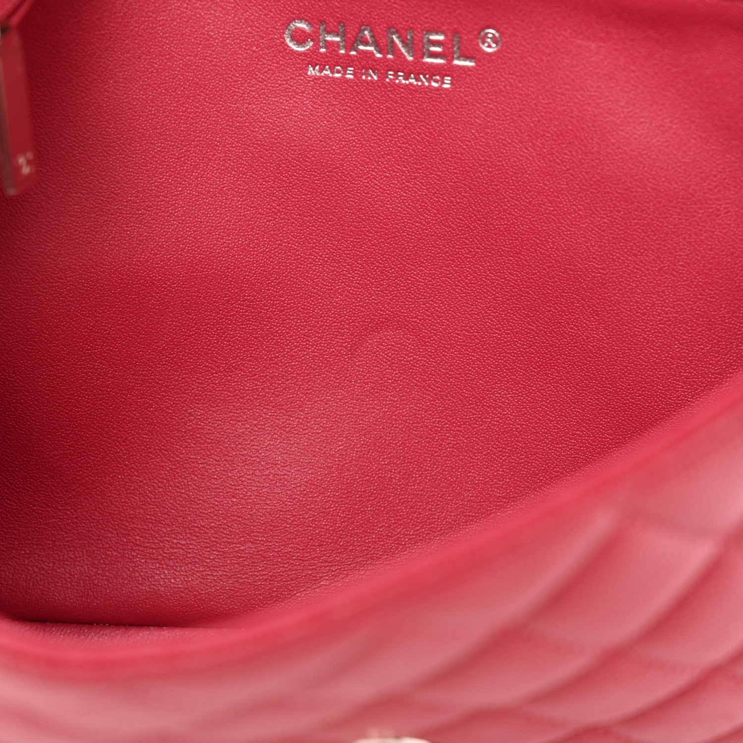 Chanel Caviar Quilted Flap Clutch Dark Pink 8 of 10