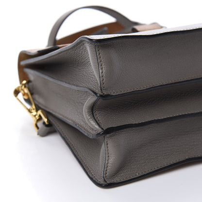 Miu Miu Goatskin Bandoliera Madras Bi-Color Shoulder Bag Grey and Brown 6 of 9