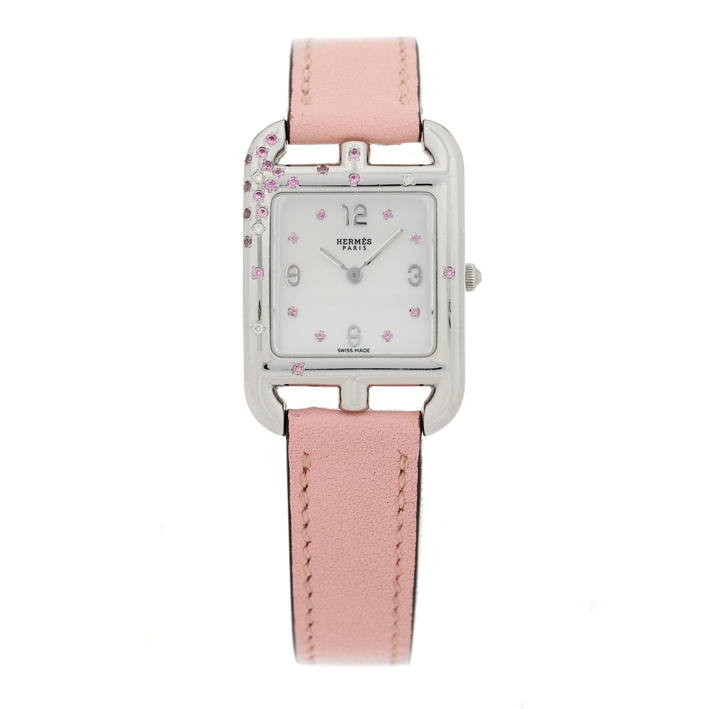 Stainless Steel Swift Diamond Pink Sapphire Mother of Pearl 23mm Cape Cod Quartz Watch Rose Sakura