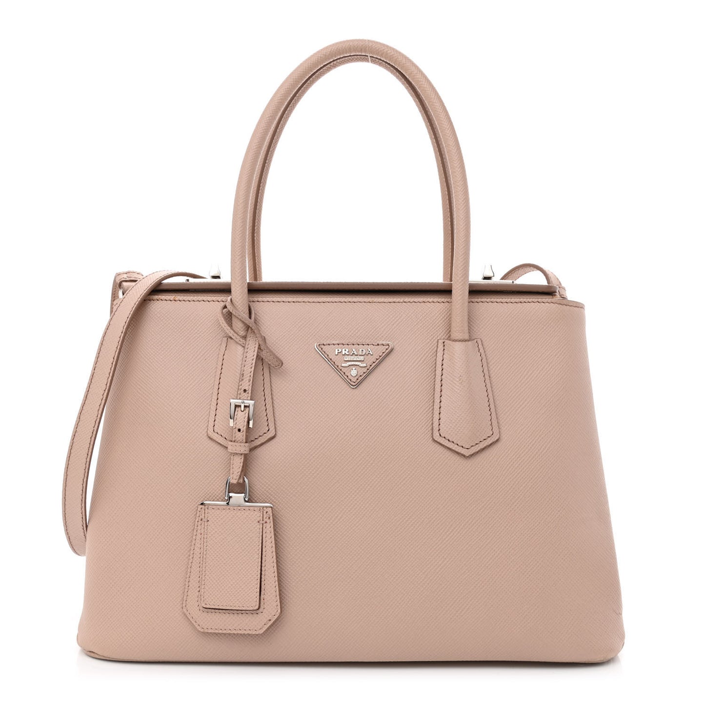 Saffiano Cuir Twin Tote Cammeo
