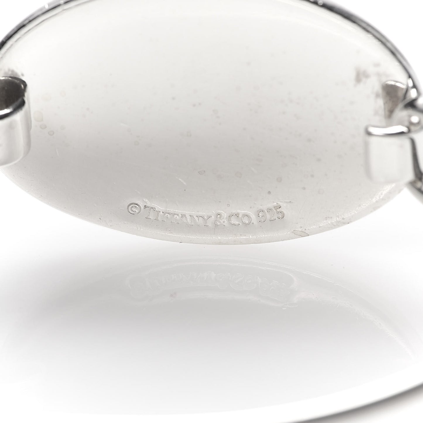 Sterling Silver Oval ID Tag Wire Cuff Bangle Bracelet