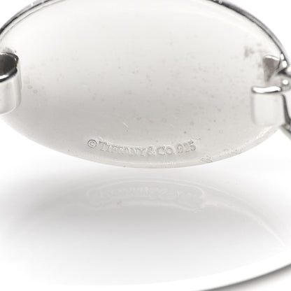 Tiffany Sterling Silver Oval ID Tag Wire Cuff Bangle Bracelet 4 of 5