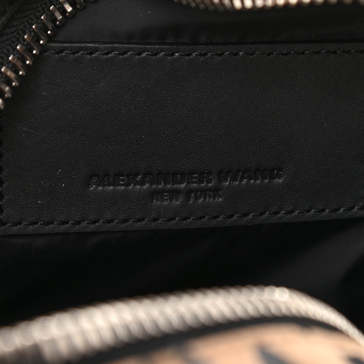 Alexander Wang Lambskin Leopard Print Mini Attica Backpack Crossbody Multicolor Black 8 of 9