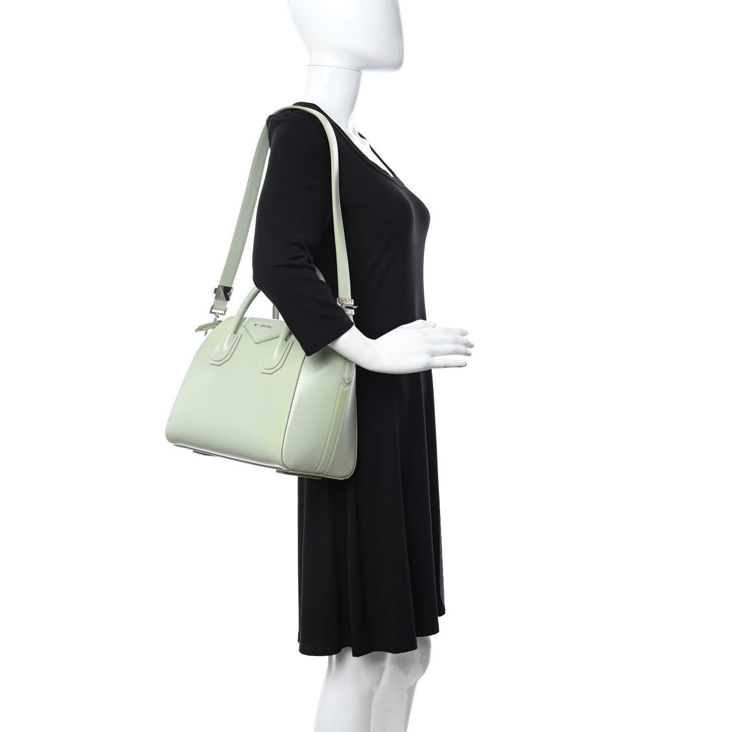 Givenchy Shiny Lord Calfskin Medium Antigona Aqua Green 2 of 11