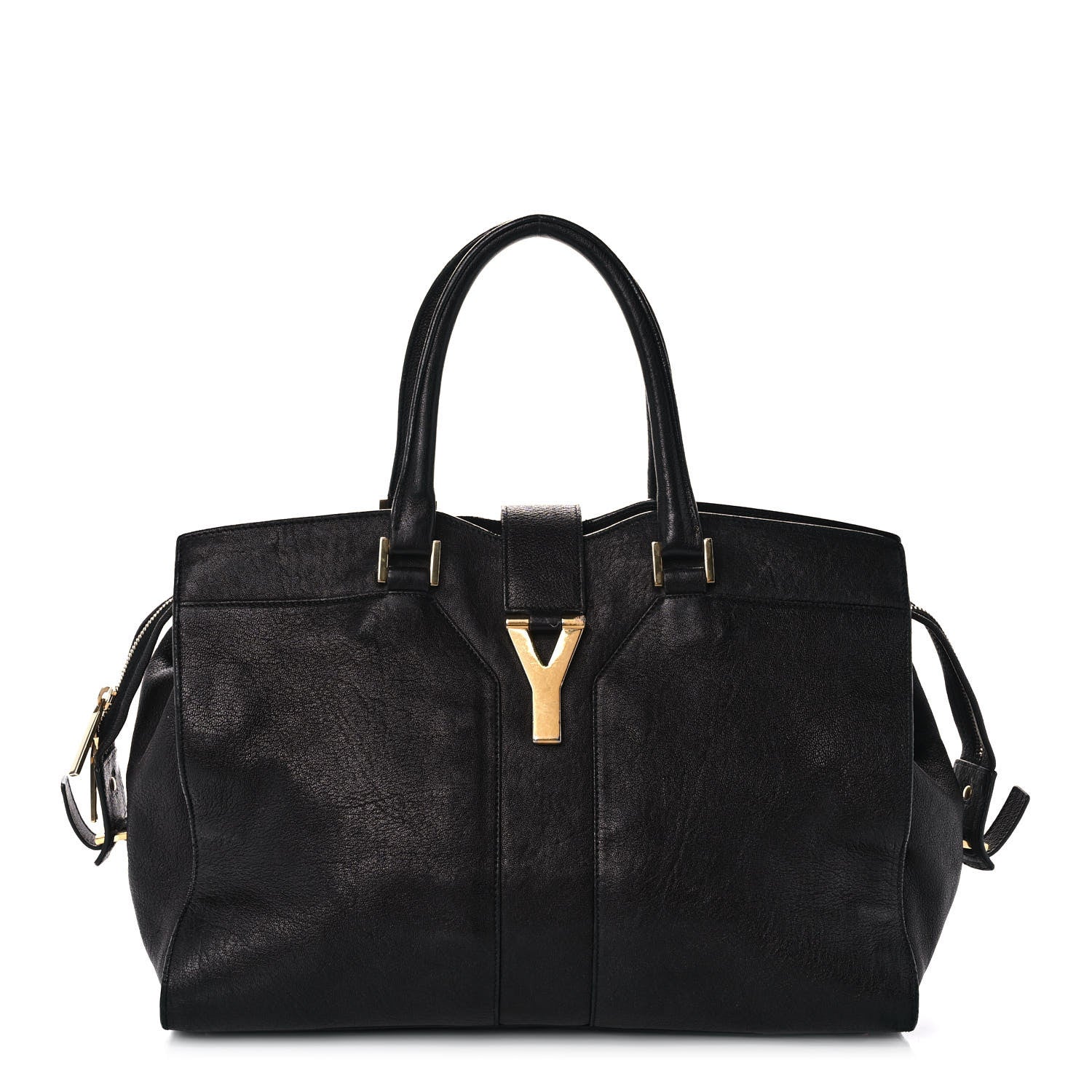 Saint Laurent Sheepskin Medium Cabas ChYc Black 1 of 12