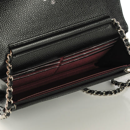 Chanel Caviar Quilted Wallet On Chain WOC Black 5 of 8